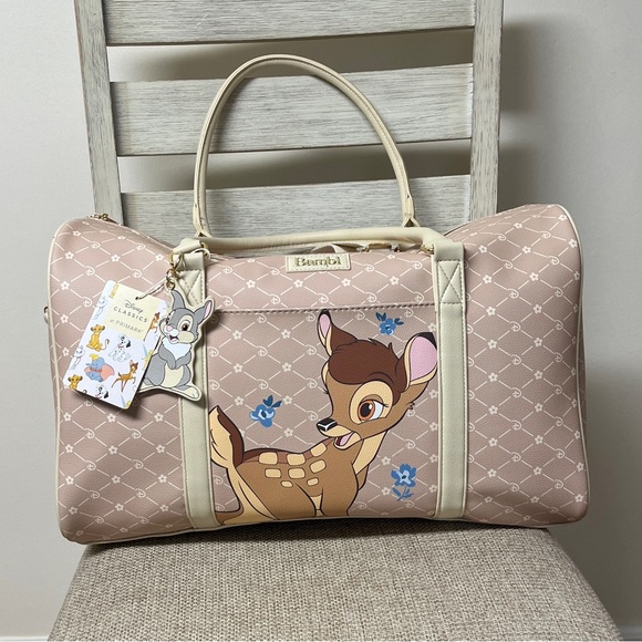 Disney Handbags - Disney Bambi NWT Travel Bag, Beige, great Diaper Bag, 18 x 12 x 8, soft!